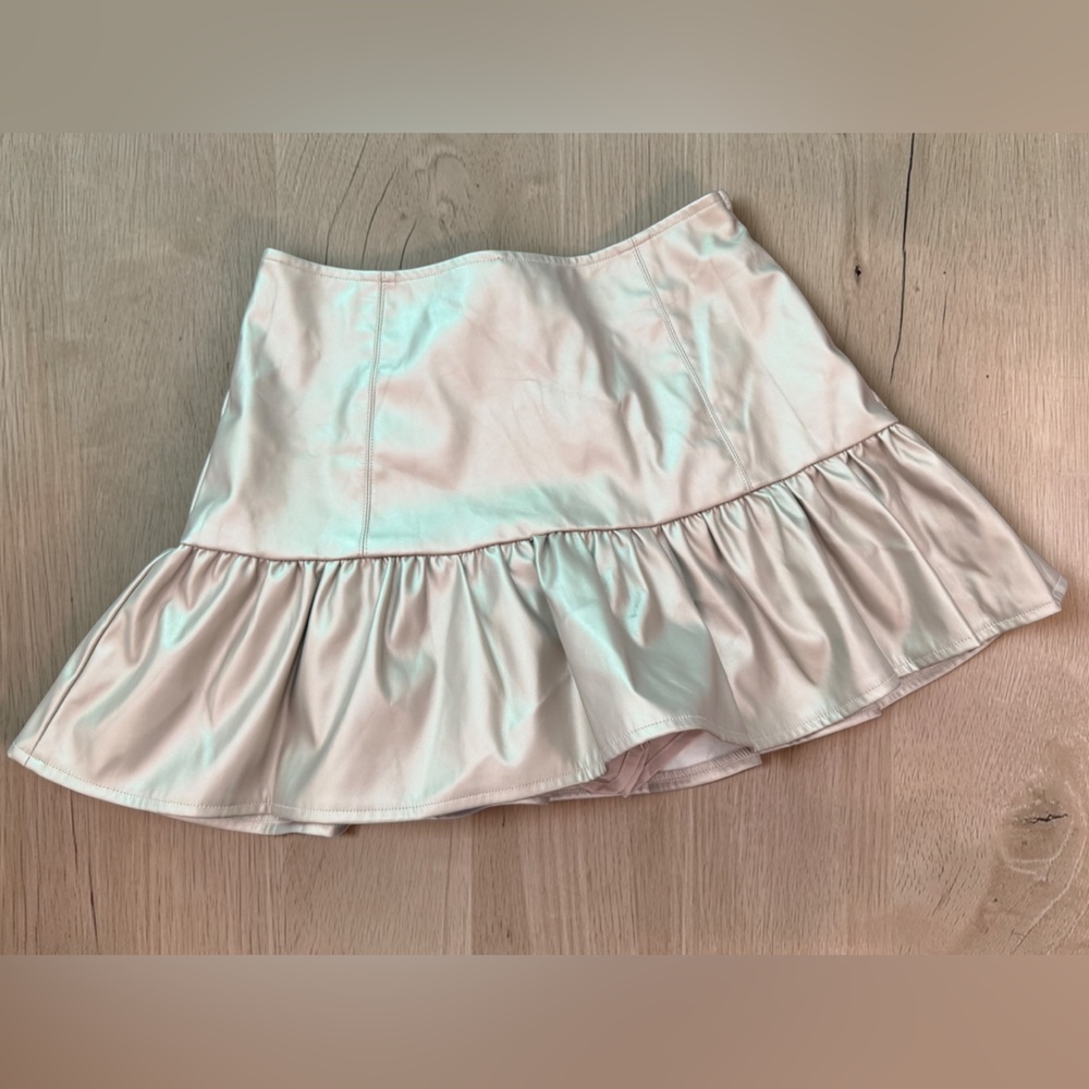 White Ruffle Hem Skort for Women